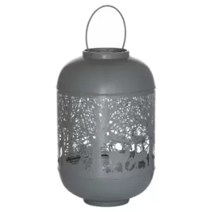 Image of Medium Silver And Grey Glowray Dome Forest Lantern