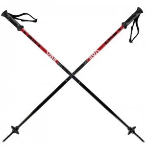 Image of Nevica Vail Ski Poles Juniors - Black/Red