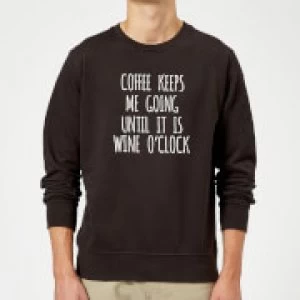 Image of Coffee Keeps me Going Sweatshirt - Black - 5XL