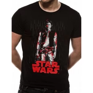 Image of Star Wars - Solo Tonal Line Mens Small T-Shirt - Black