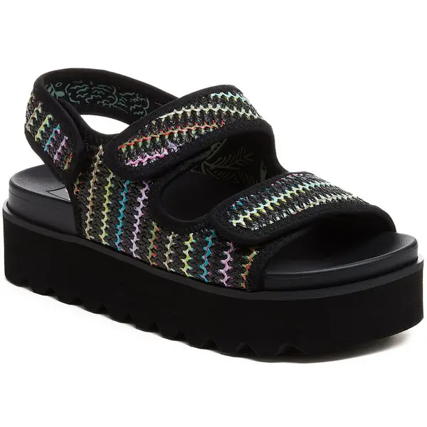 Image of Rocket Dog Womens Balmy Randy Raffia Block Wedge Sandals UK Size 7 (EU 40)