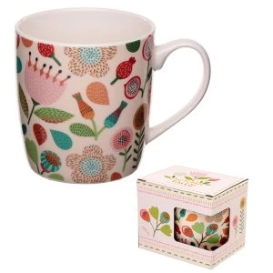 Image of Autumn Falls Floral Design New Bone China Mug
