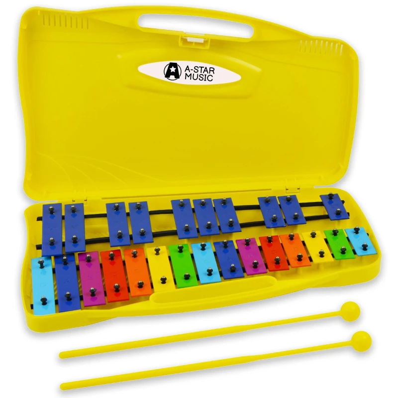 Image of A-star 25 Note Chromatic Glockenspiel - Rainbow, Yellow AP7113