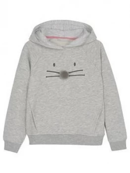 Image of Mintie By Mint Velvet Girls Animal Face Hoodie - Grey