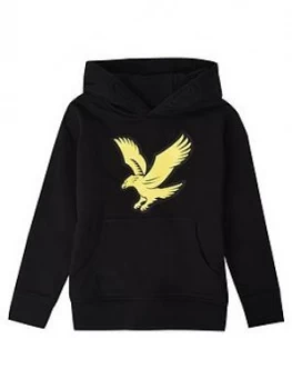 Image of Lyle & Scott Boys Logo Hoodie - Black, Size 5-6 Years