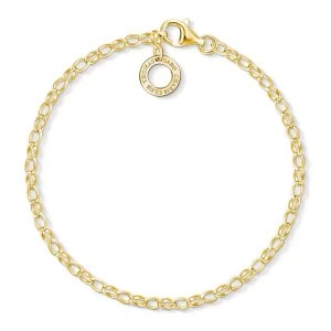 Image of Thomas Sabo Ladies 17cm Gold Plated Sterling Silver Charm Jewellery