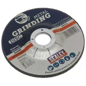 Image of Genuine SEALEY PTC/115G Grinding Disc Ø115 x 6mm 22mm Bore