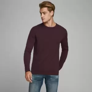 Image of Cotton Fine Knit Jumper with Crew Neck