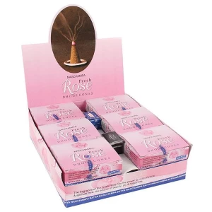 Image of Box of 12 Packs of Satya Rose Dhoop Cones