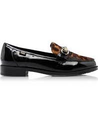 Image of Dune Multicoloured Leather 'Wf Grady' Block Heel Wide Fit Loafers - 3