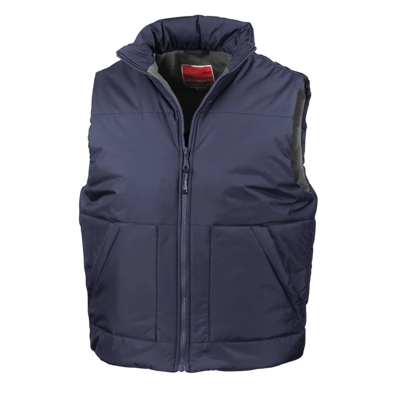 Image of Result Result Men Fleece Lined Gilet in Navy Size: large Navy L Male 5063527386090