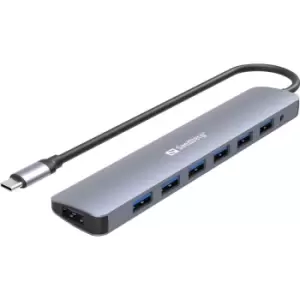 Image of Sandberg USB-C to 7 x USB 3.0 Hub