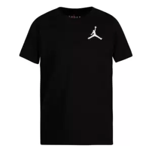 Image of Jordan Kids Jumpman Air Emb T-Shirt Kids, Black, Kids, T-Shirts, 85A873-023