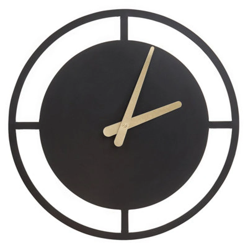 Image of Beliani Wall Clock Trient 40 Cm Metal Black