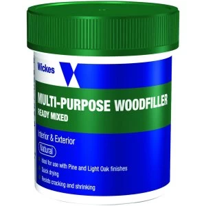 Image of Wickes Ready Mixed Wood Filler - Natural 250g