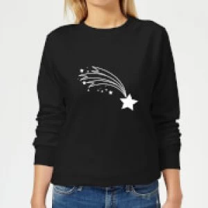 Image of Shooting Star Womens Sweatshirt - Black - 5XL