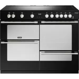 Image of Stoves Sterling Deluxe ST DX STER D1100Ei RTY BK Electric Range Cooker with Induction Hob - Black - A/A/A Rated