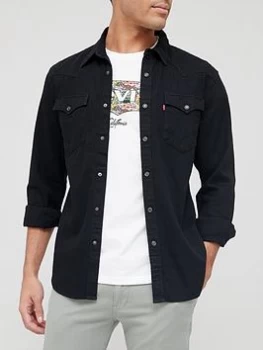 Image of Levis Barstow Western Denim Shirt - Black