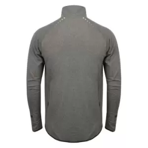 Image of Tombo Mens Long Sleeve Zip Neck Performance Top (M) (Black)