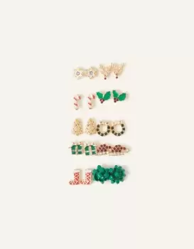 Image of Accessorize Christmas Stud Earrings 10 Pack