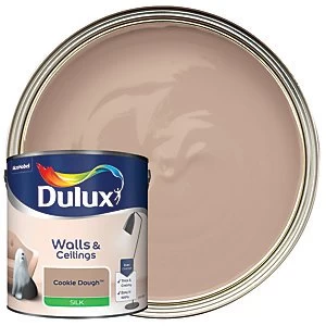 Image of Dulux Walls & Ceilings Cookie Dough Silk Emulsion Paint 2.5L