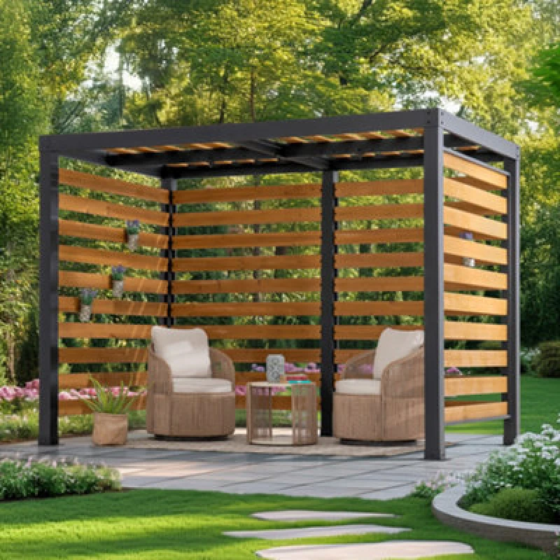 Image of Sunjoy Outdoor Steel Pergola Marao - 313Cm X 191Cm