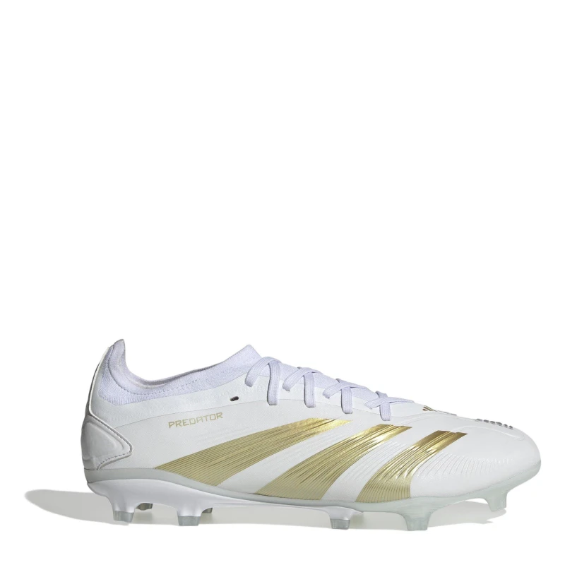 Image of adidas Predator 24 Pro Firm Ground Boots White/Gold Met male 6.5 (40)