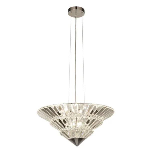 Image of Searchlight Savannah 8 Light Ceiling Pendant Light - Chrome