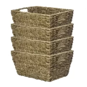 Image of Natural Seagrass Storage Basket - Set of 4 M&amp;W