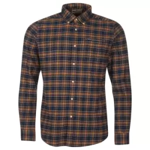 Image of Barbour Mens Alderton Tailored Shirt Navy Large