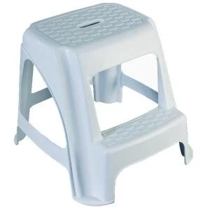 Image of GPC White Plastic Step Stool L470 x W510 x H400mm HE400Z