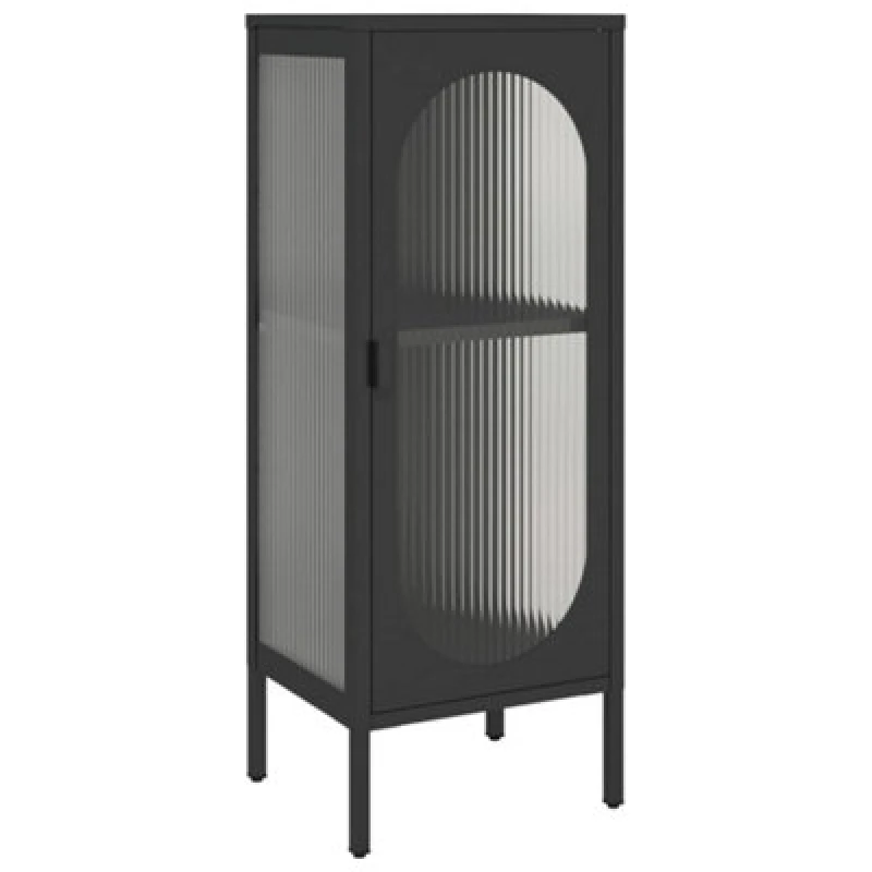 Image of Vidaxl Sideboard Black 40X35X105cm Glass And Steel