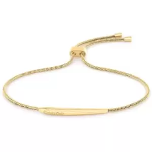 Image of Calvin Klein Womens Calvin Klein gold plated bracelet - Gold
