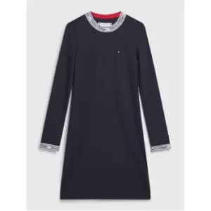 Image of Tommy Hilfiger Tommy Tape Rib Dress - Blue
