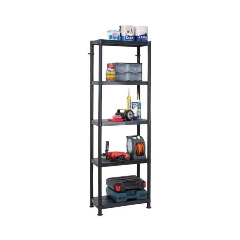 Image of Garland Self Assembly Plastic Shelving 5 Shelf Unit 60cm L x 30cm W x 184cm H G06035