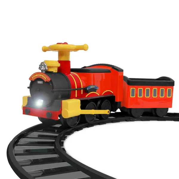 Image of Rollplay Steam Train 6 Volt With 4 Straight And 4 X Curved Track Pack (special Pack) 26311
