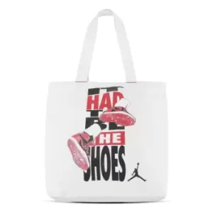 Image of Jordan Jordan Graphic Tote Bag, Natural Canvas, Unisex, Bags & Backpacks, 9A0755-W2U