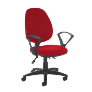 Image of Dams MTO Jota High Back Asynchro Operators Chair with Fixed Arms - Solano Yellow