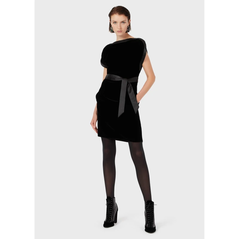 Image of Emporio Armani Emporio bow dress - Black 6