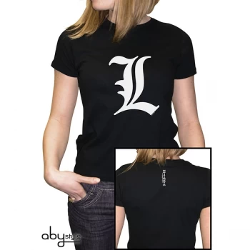 Image of Death Note - L Tribute Womens Medium T-Shirt - Black