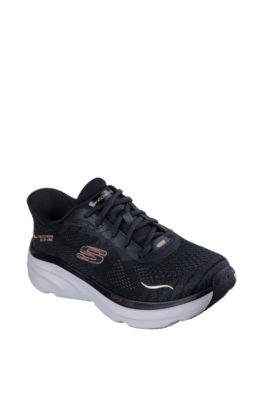 Image of Skechers Womens D'Lux Vapor Clear Horizon Trainers in Black Size: 7 Black Female 7