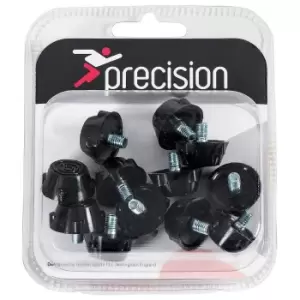 Image of Precision Ultra Flat Rubber Football Boot Studs Set (One Size) (Black)