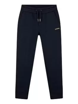 Image of BOSS Boys Gold Logo Joggers - Navy, Size 8 Years