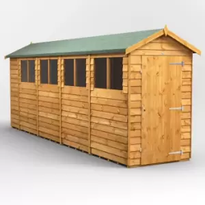 Image of 18x4 Power Overlap Apex Garden Shed