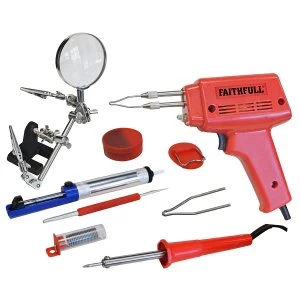 Image of Faithfull Sgkp Soldering Gun And Iron Kit