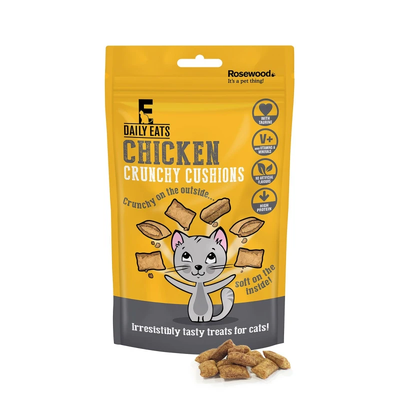 Image of Rosewood Crunchy Chicken Cushion Cat Treats, 60g