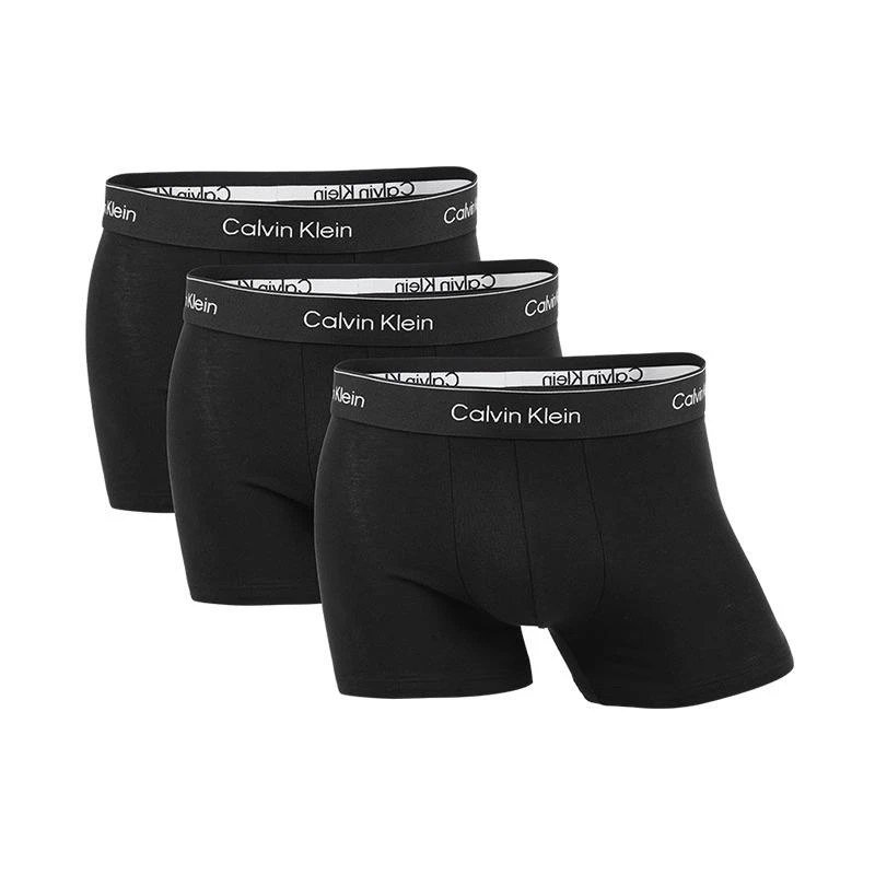 Image of Calvin Klein Comfortable Seamless Logo Trim Boxer Briefs 3 Pack Men underwear LV00NB4392-TM6 S