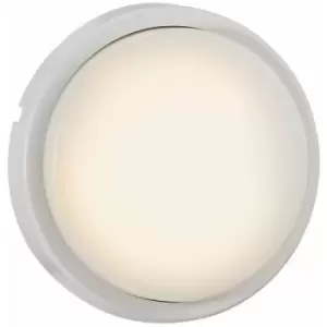 Image of Nordlux Cuba Energy Round LED Outdoor Flush Wall Lamp White, IP54, 3000K
