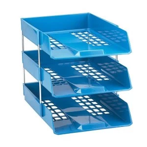 Image of Avery Standard A4Foolscap Stackable Versatile Letter Tray Blue