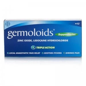 Image of Germoloids Suppositories Standard 12 Suppositories